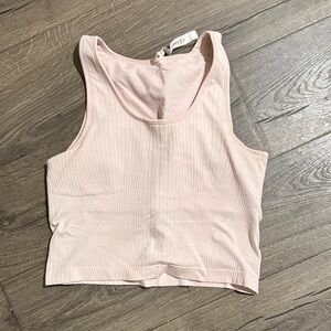 Lululemon Ribbed Cropped Tank Top Light Pink Size 12